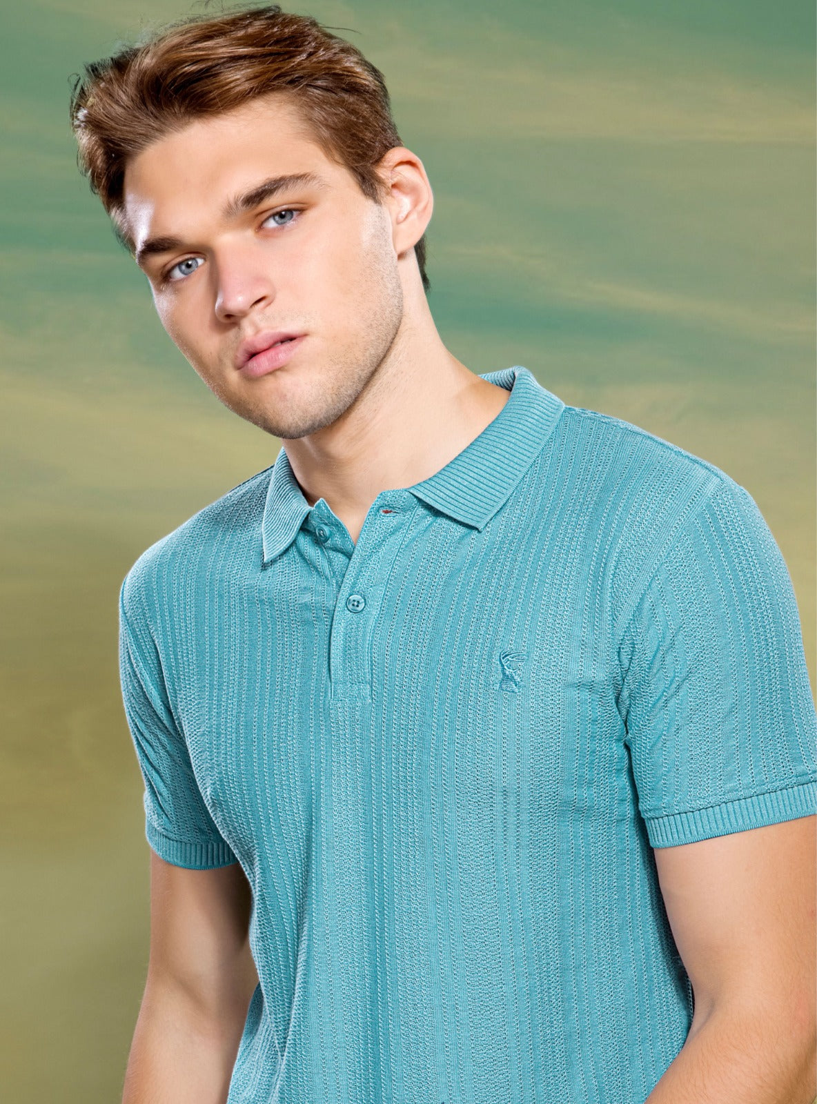 INTERLOCK DOT STRUCTURED KNIT POLO