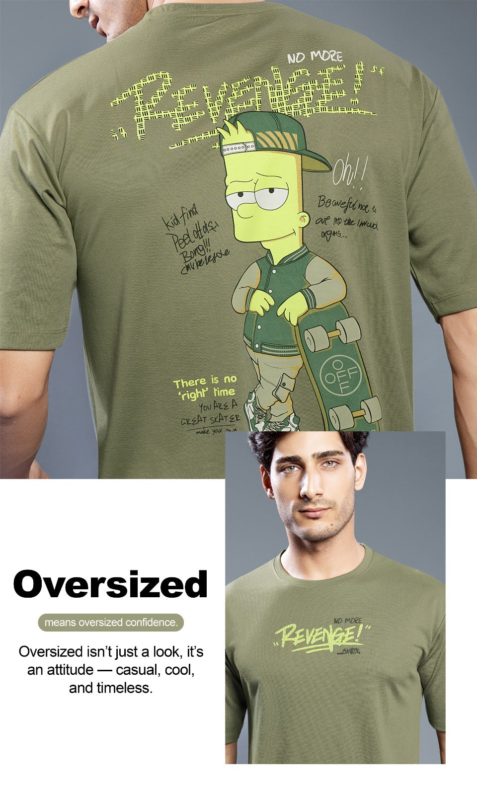 FREN GREEN MISFITS OVERSIZED TEES