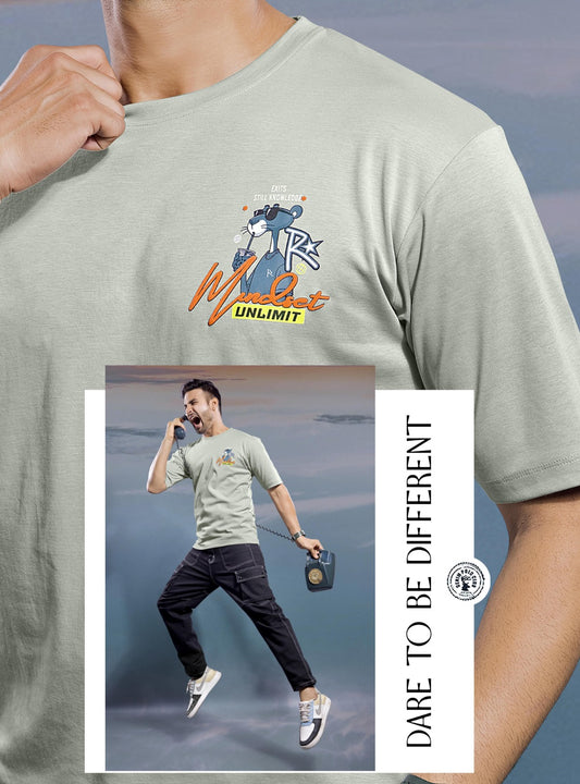 CEMENT GREY CANVAS INTERLOCK OVERSIZED TEES