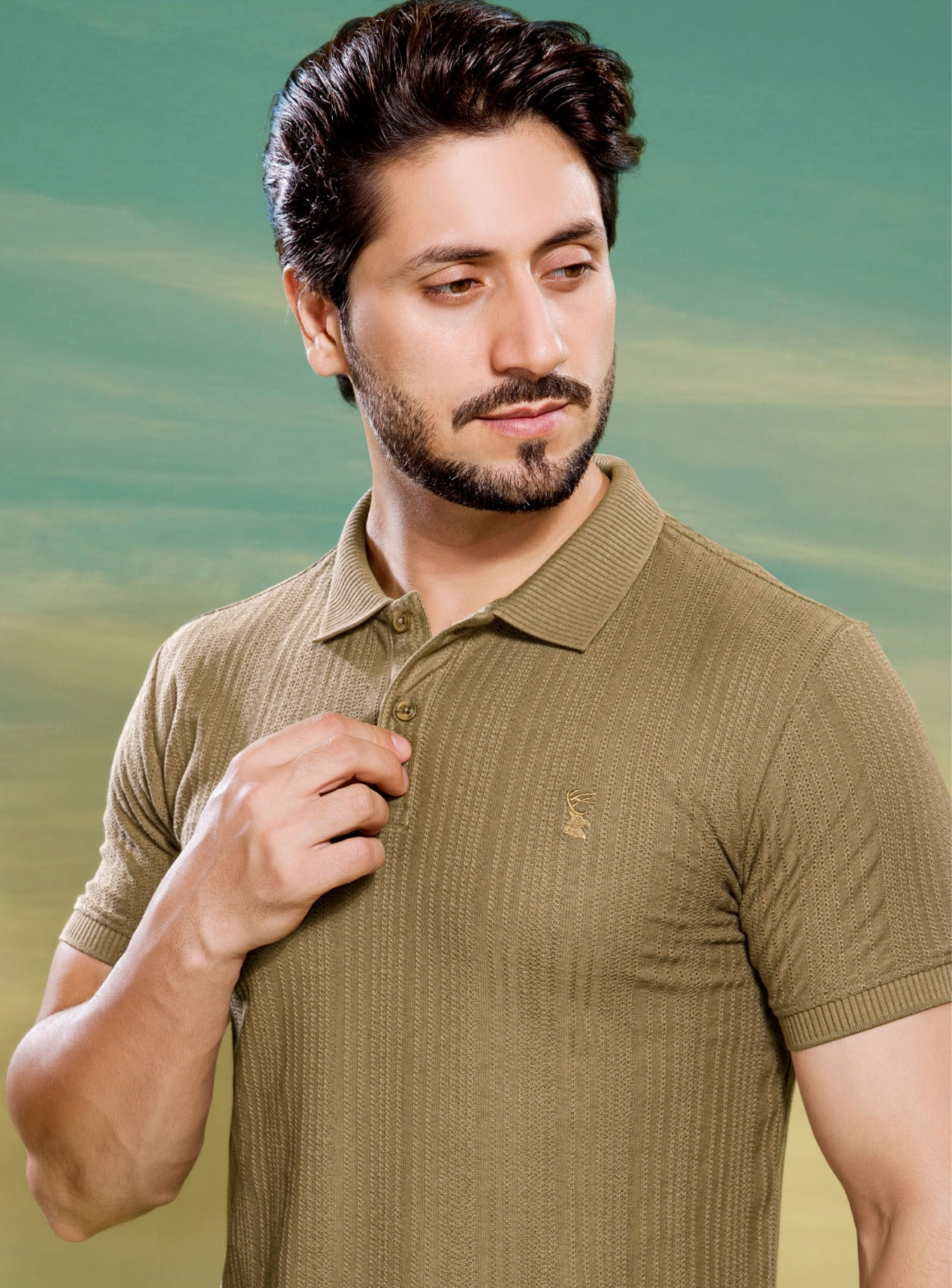 INTERLOCK DOT STRUCTURED KNIT POLO