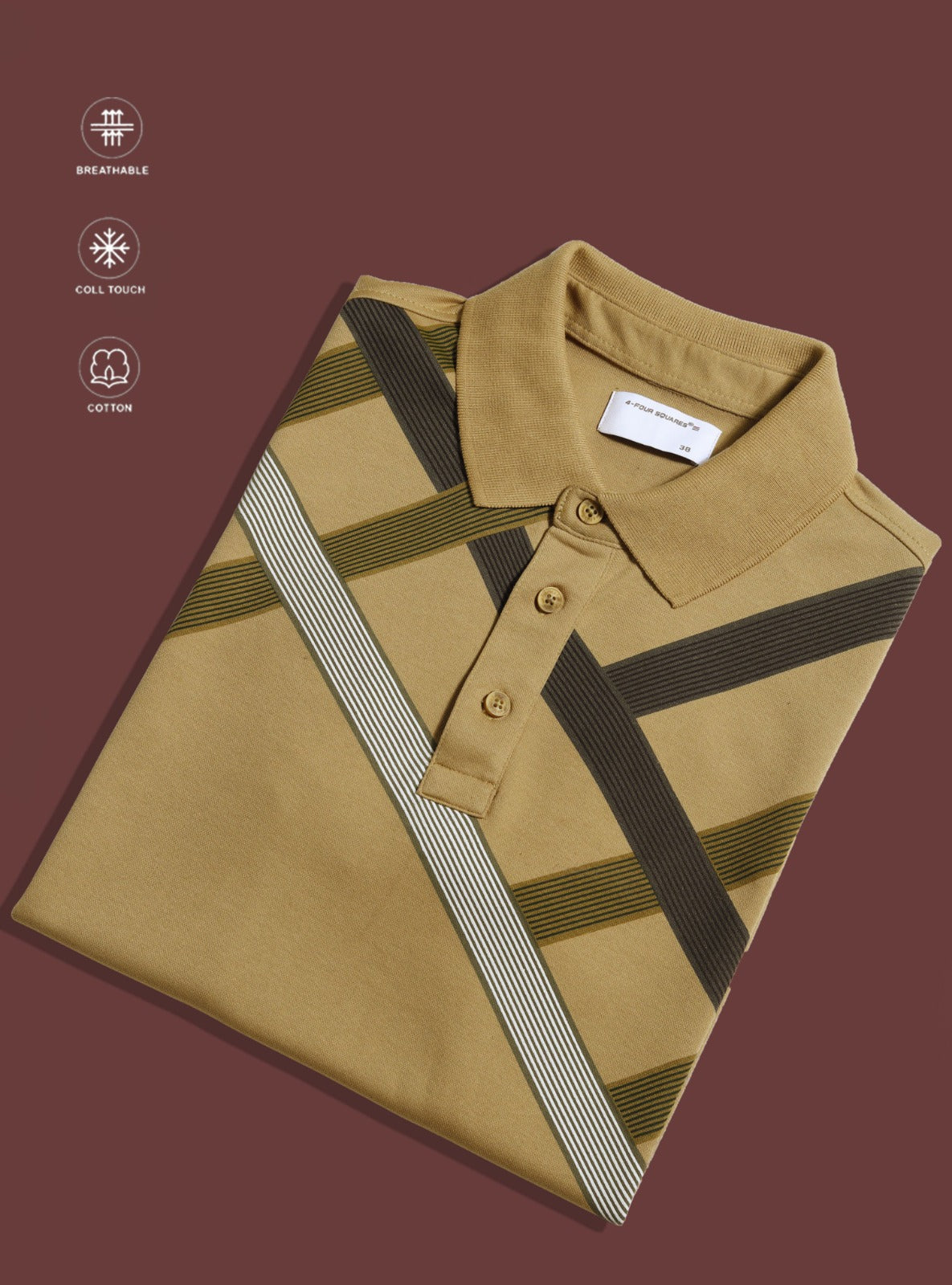 MUSTARD GRAPHIC POLO