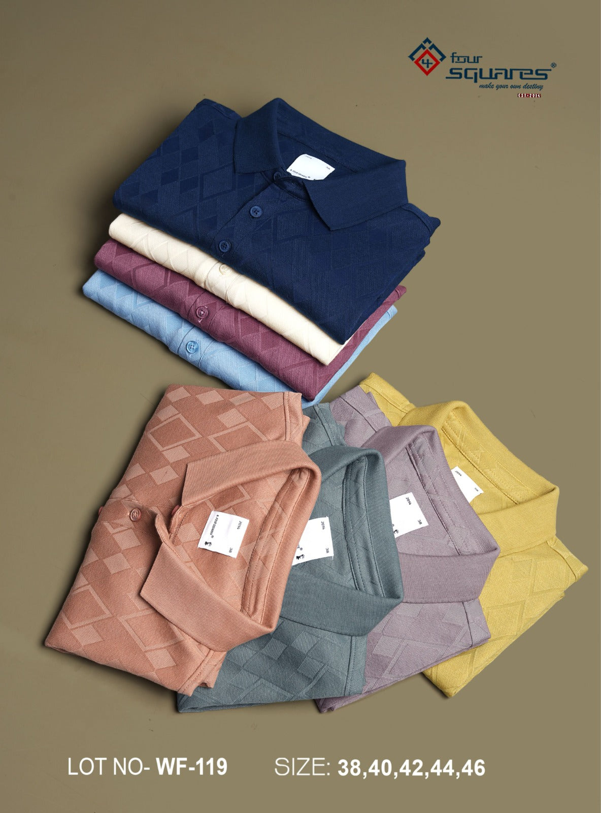 INTERLOCK DIAMOND JACQUARD KNIT POLO