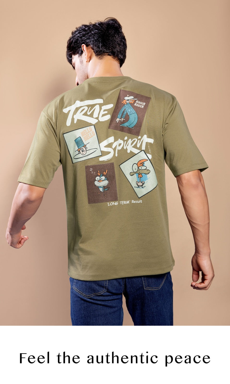 DARK BEIGE MISFITS OVERSIZED TEES