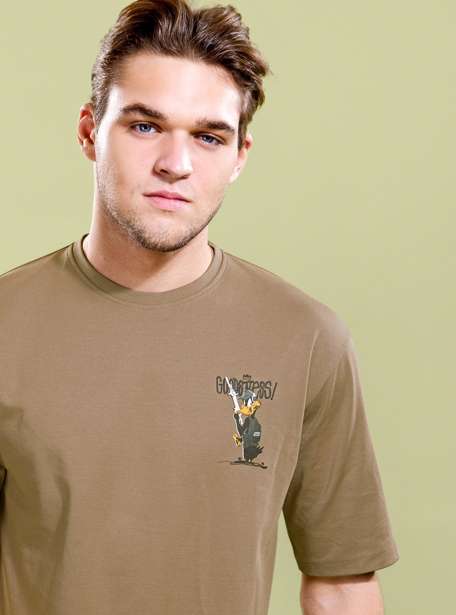 BROWN OVERSIZED TEES