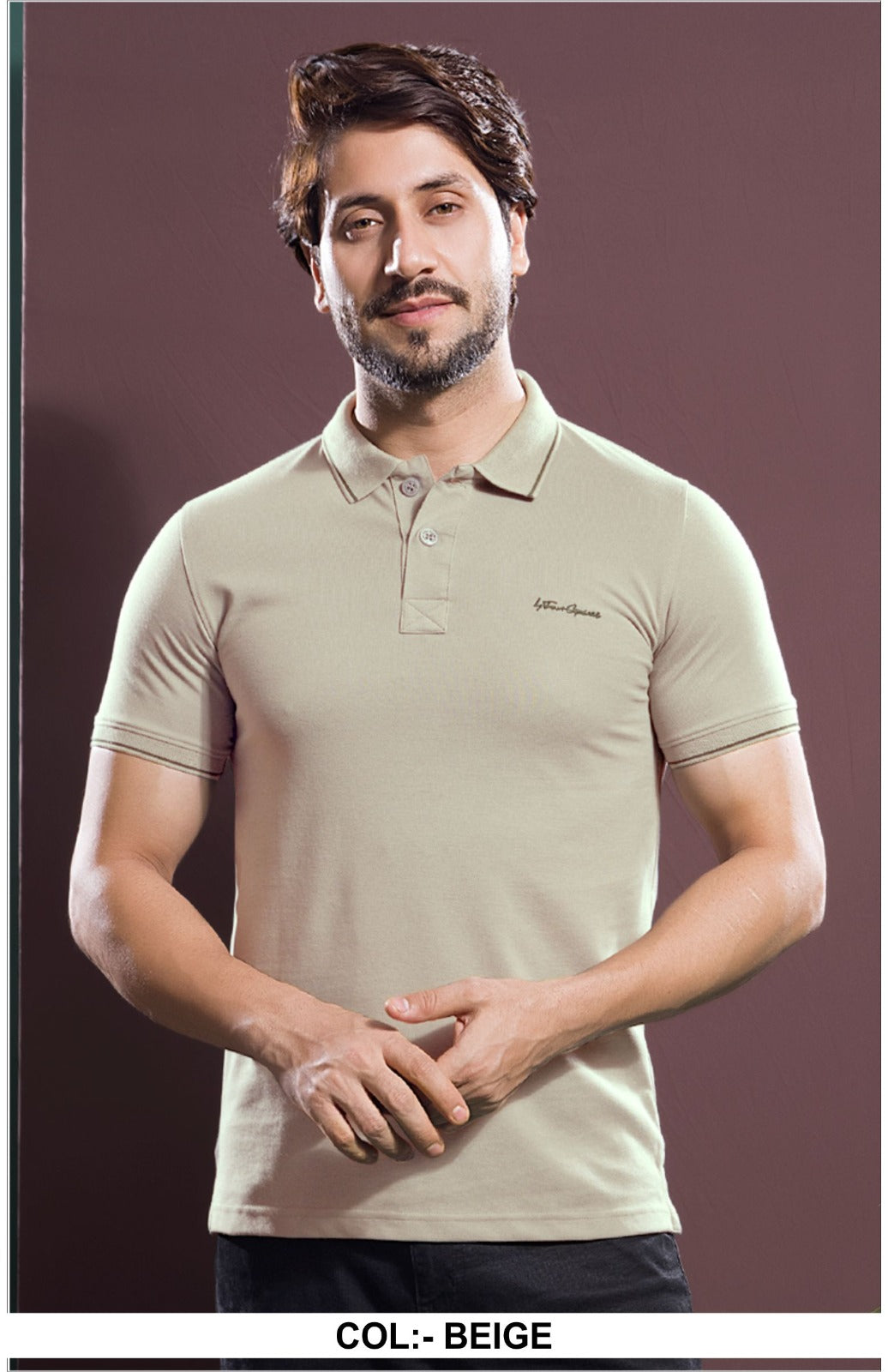 BEIGE MATTY ETERNAL 2.0 SERIES POLO