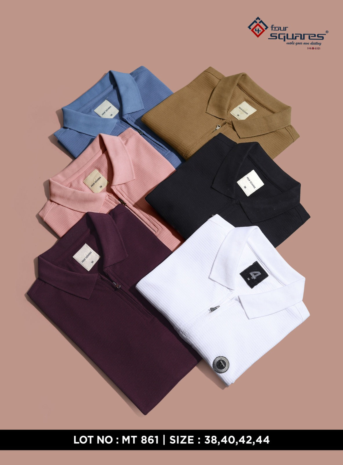 STRUCTURED POLO WITH ZIP