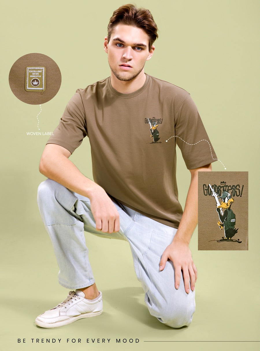 BROWN OVERSIZED TEES