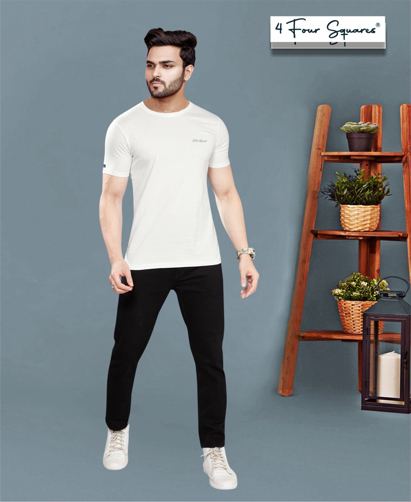 WHITE 100% COTTON BASIC SOLID