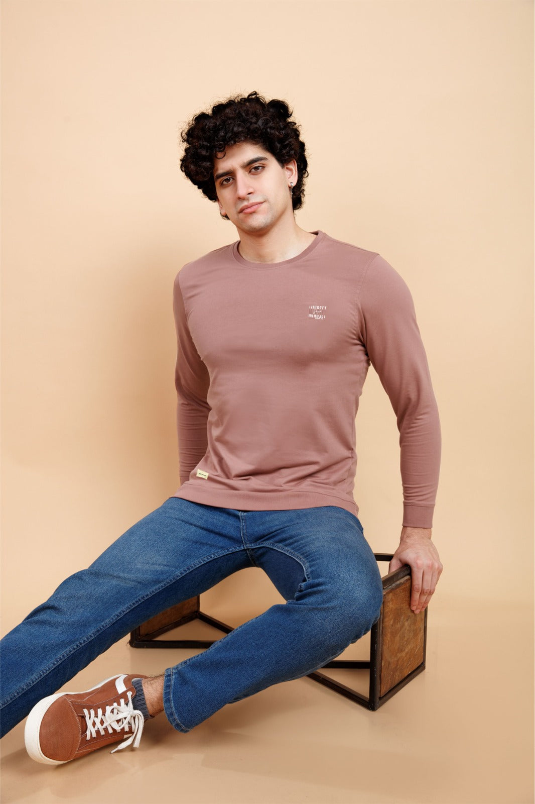 TANN LYCRA LOOPER SWEATSHIRT