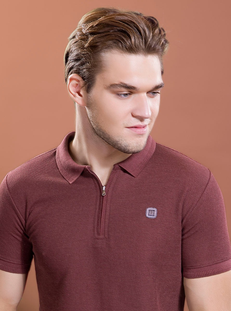 INTERLOCK STRUCTURED KNIT ZIPPER