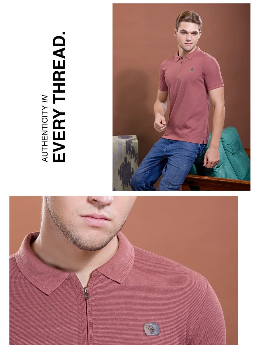 INTERLOCK STRUCTURED KNIT ZIPPER