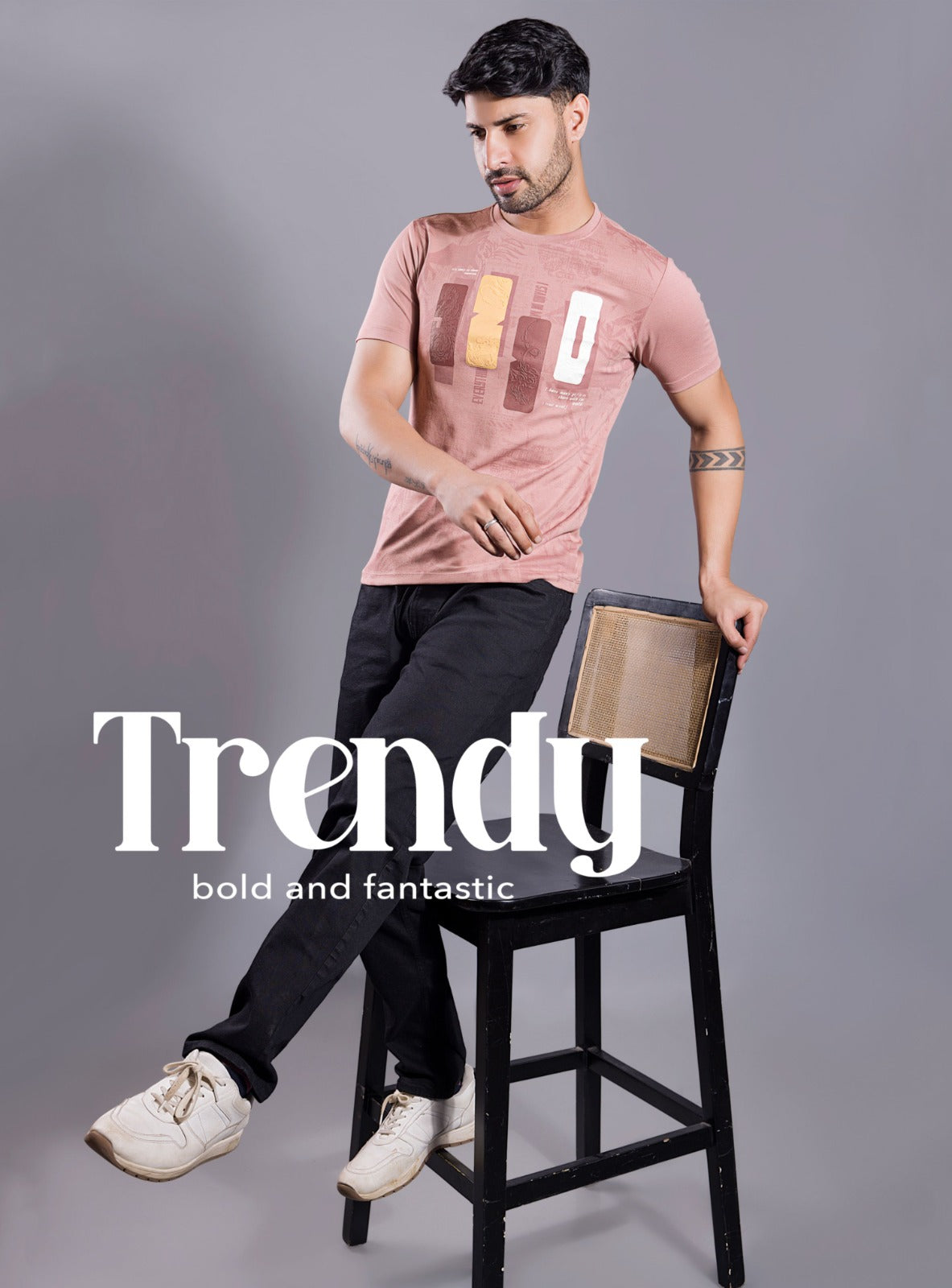 MILLENIAL PINK GRAPHIC PRINT WITH EXTRA EDGE 2.0
