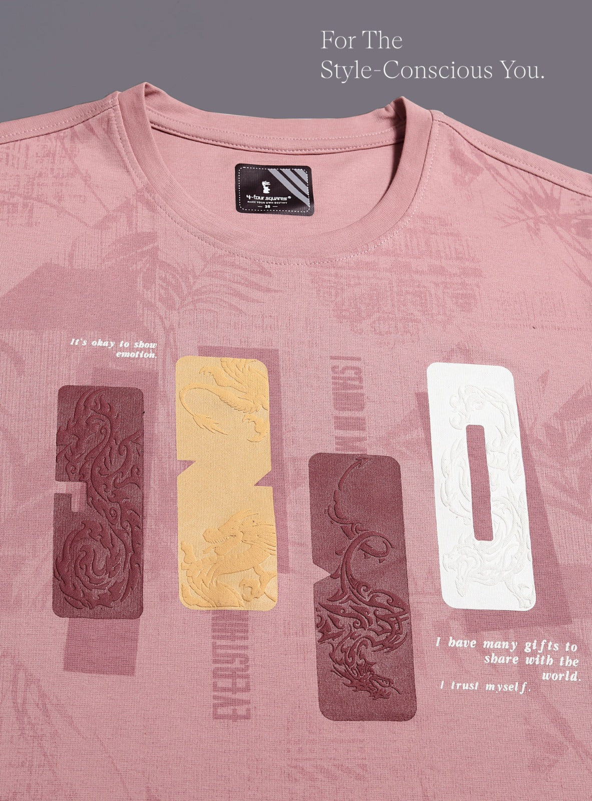 MILLENIAL PINK GRAPHIC PRINT WITH EXTRA EDGE 2.0