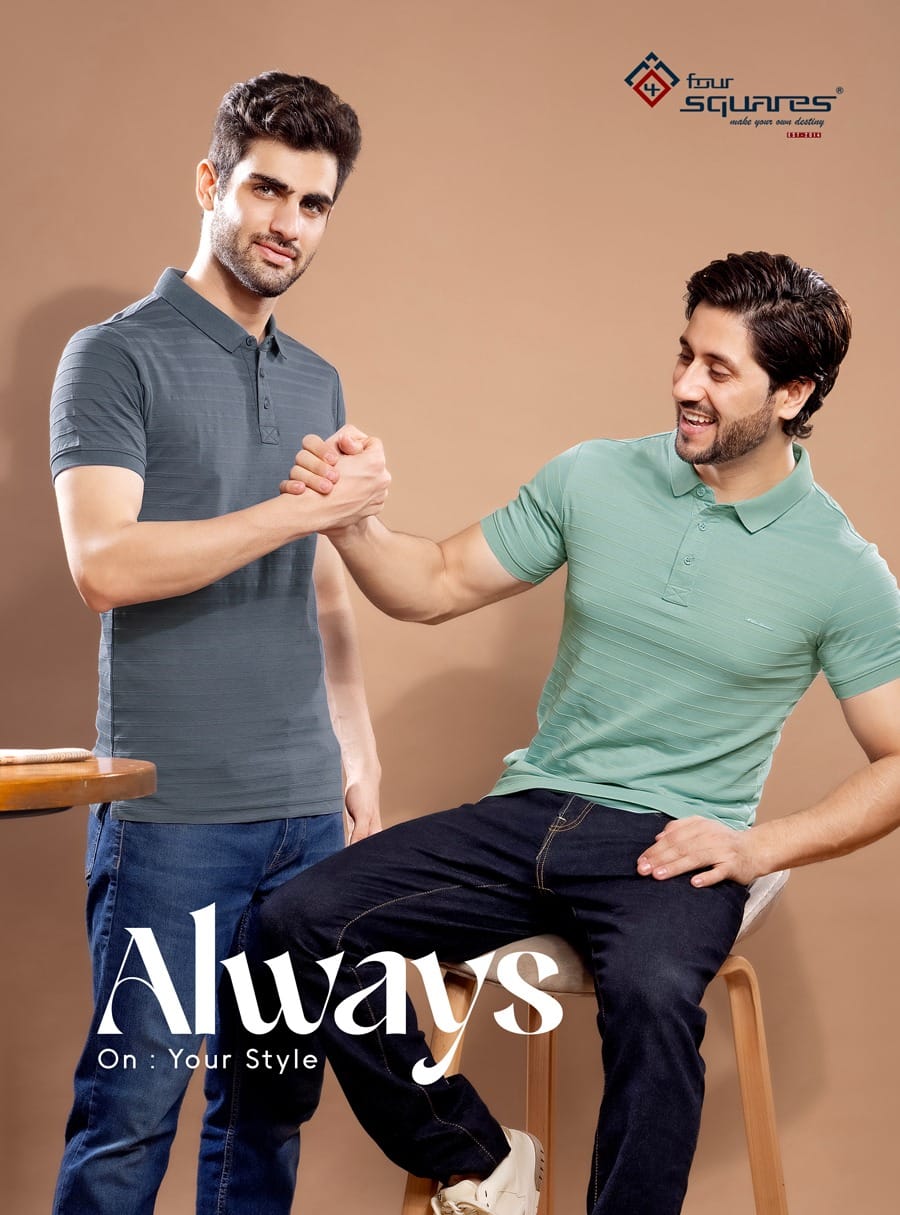 LT. MINT INTERLOCK SELF STRIPES POLO