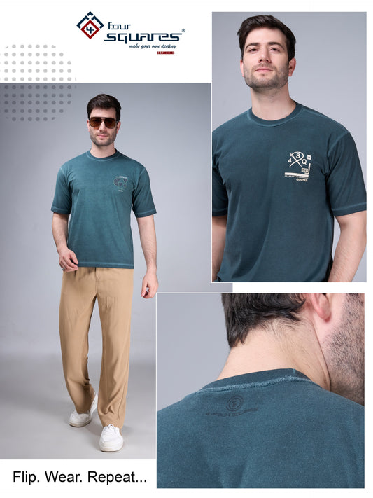 FOREST TEAL REVERSABLE OVERSIZED TEES
