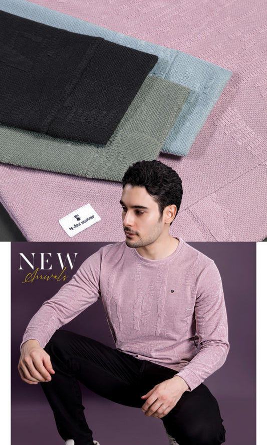 PINK JACQUARD INTERLOCK SWEATSHIRT