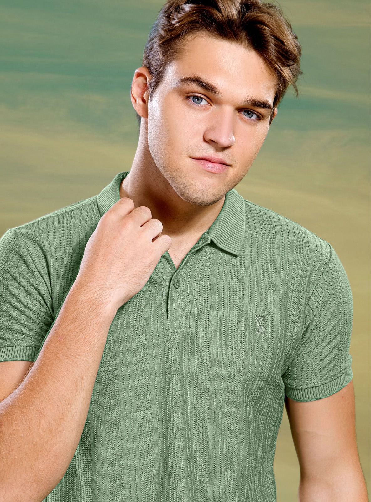 INTERLOCK DOT STRUCTURED KNIT POLO