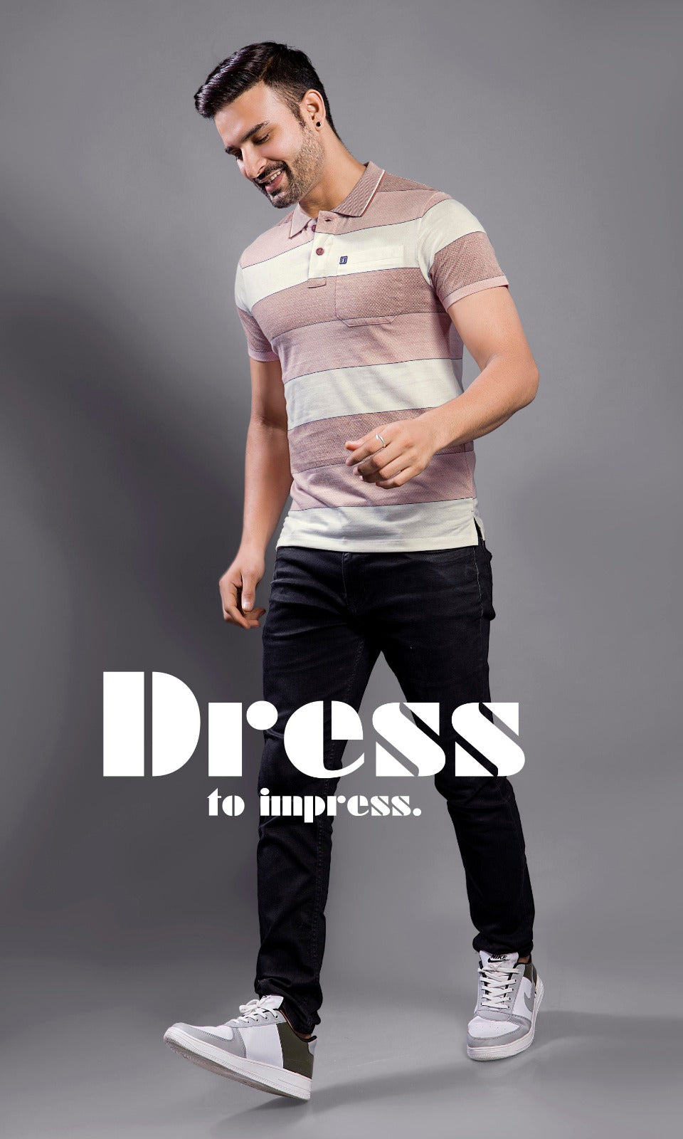 TANN BRICK KNIT AUTOSTRIPER WITH POCKET