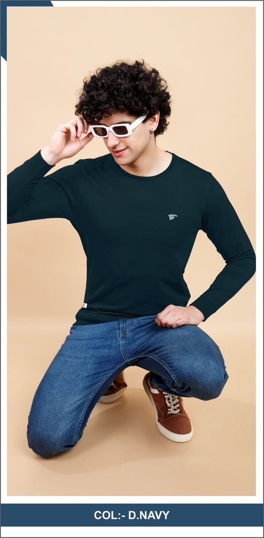 DARK NAVY LYCRA LOOPER SWEATSHIRT