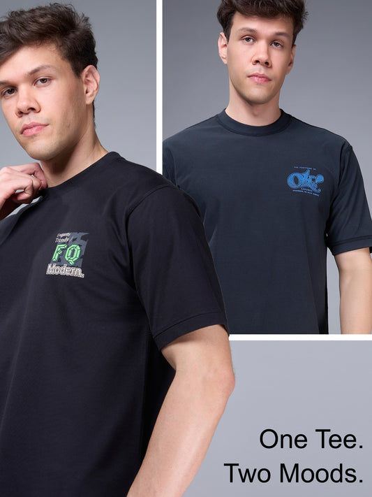 BLACK REVERSABLE OVERSIZED TEES