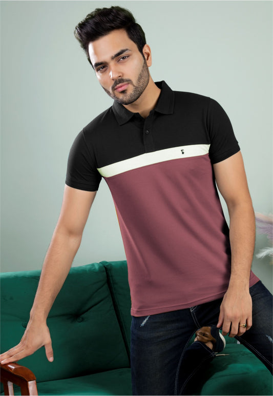 BLACK MATTY CUT & SEW SERIES POLO S.NO 1
