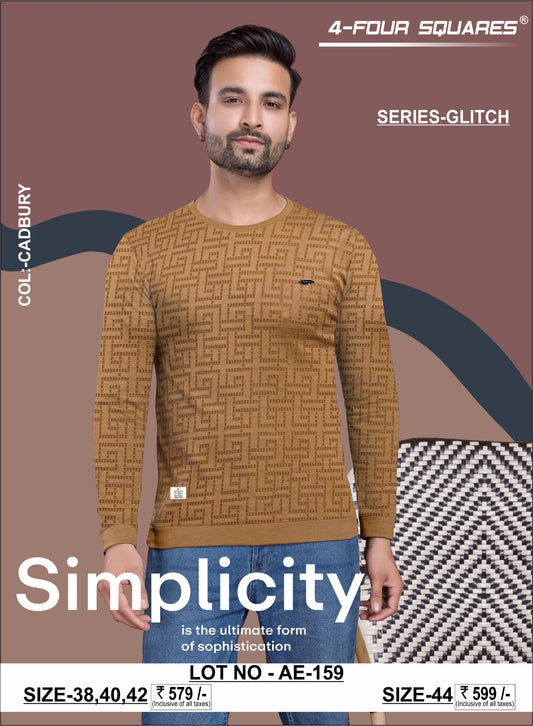 BROWN SAP MONO JACQUARD FULL SLEEVES