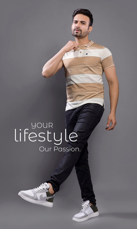 BROWN BRICK KNIT AUTOSTRIPER WITH POCKET