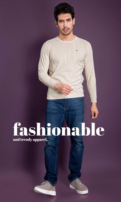 OFF WHITE JACQUARD INTERLOCK SWEATSHIRT