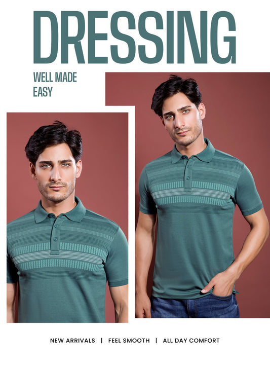 TEAL GRAPHIC POLO