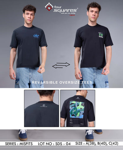 BLACK REVERSABLE OVERSIZED TEES