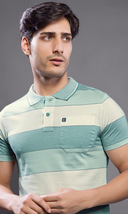 LT.JADE BRICK KNIT AUTOSTRIPER WITH POCKET