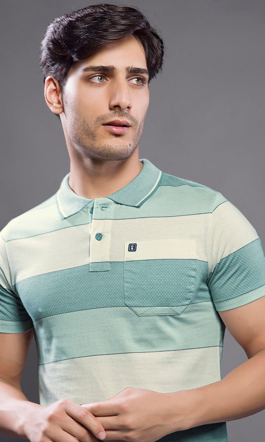 LT.JADE BRICK KNIT AUTOSTRIPER WITH POCKET