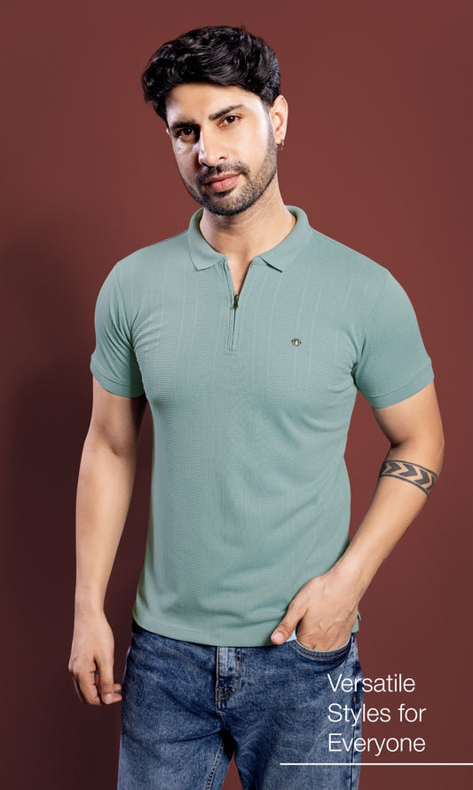 PISTA GREEN SAP JACQUARD ZIPPER