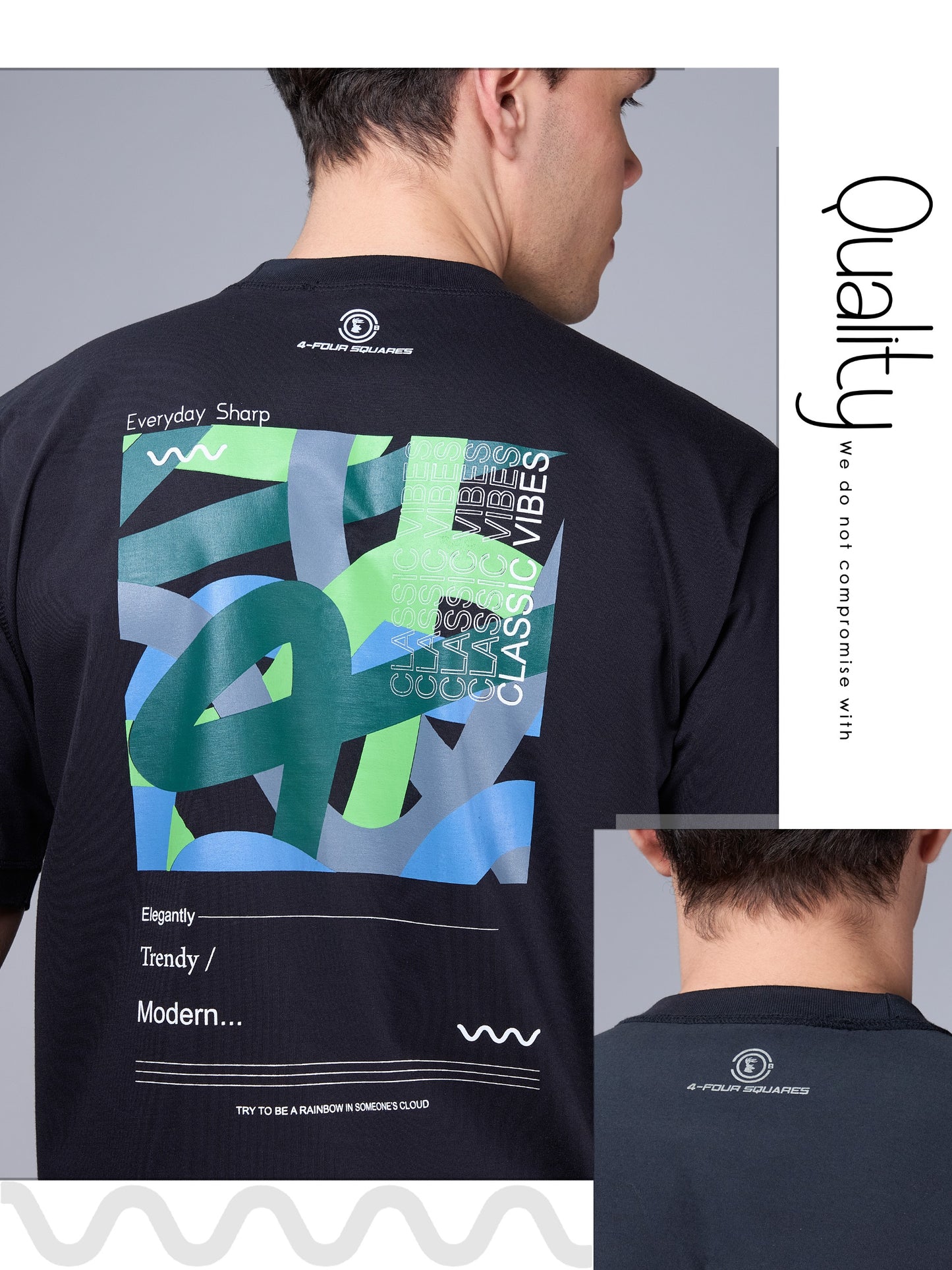 BLACK REVERSABLE OVERSIZED TEES
