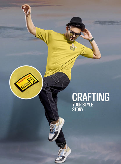 LEMON YELLOW CANVAS INTERLOCK OVERSIZED TEES