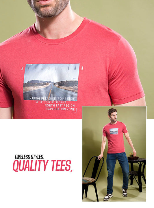 BRICK GARPHIC METALLIC PRINT TEES