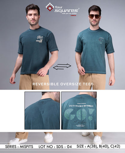 FOREST TEAL REVERSABLE OVERSIZED TEES