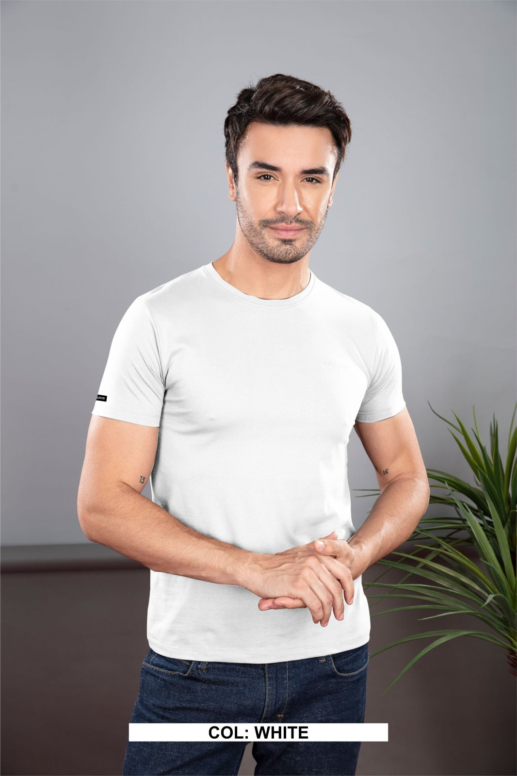 WHITE 100% COTTON BASIC SOLID