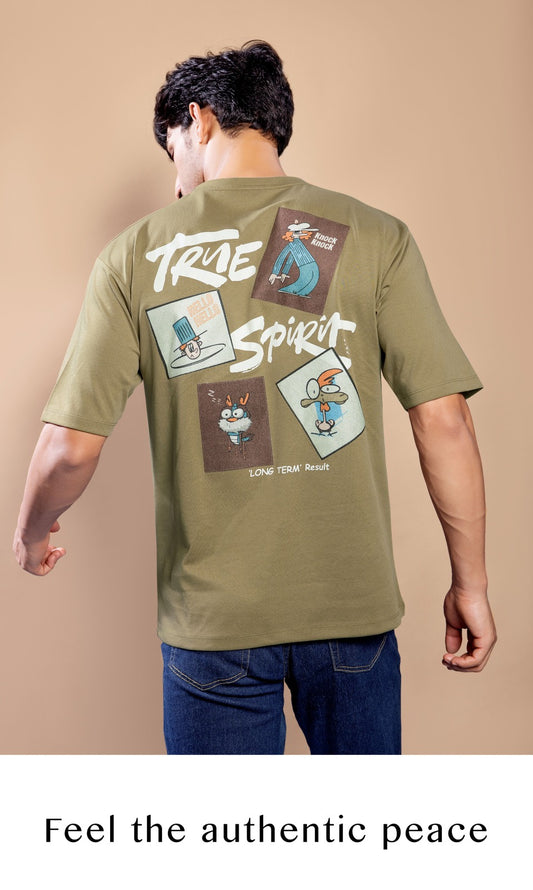DARK BEIGE MISFITS OVERSIZED TEES