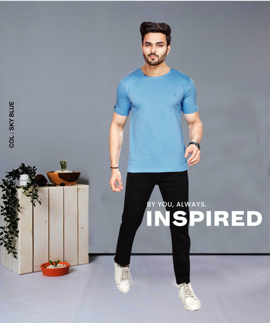 BLUE 100% COTTON BASIC SOLID