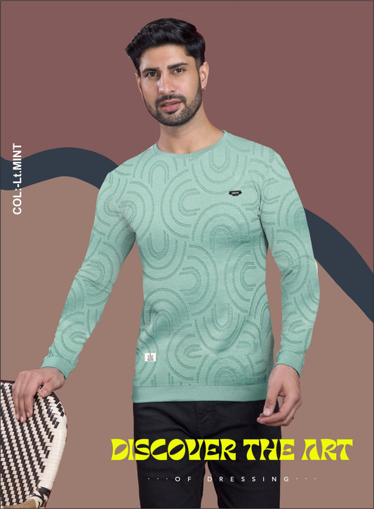 PISTA GREEN SAP MONO JACQUARD FULL SLEEVES