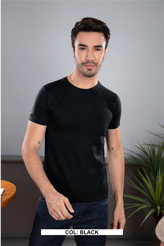 BLACK 100% COTTON BASIC SOLID