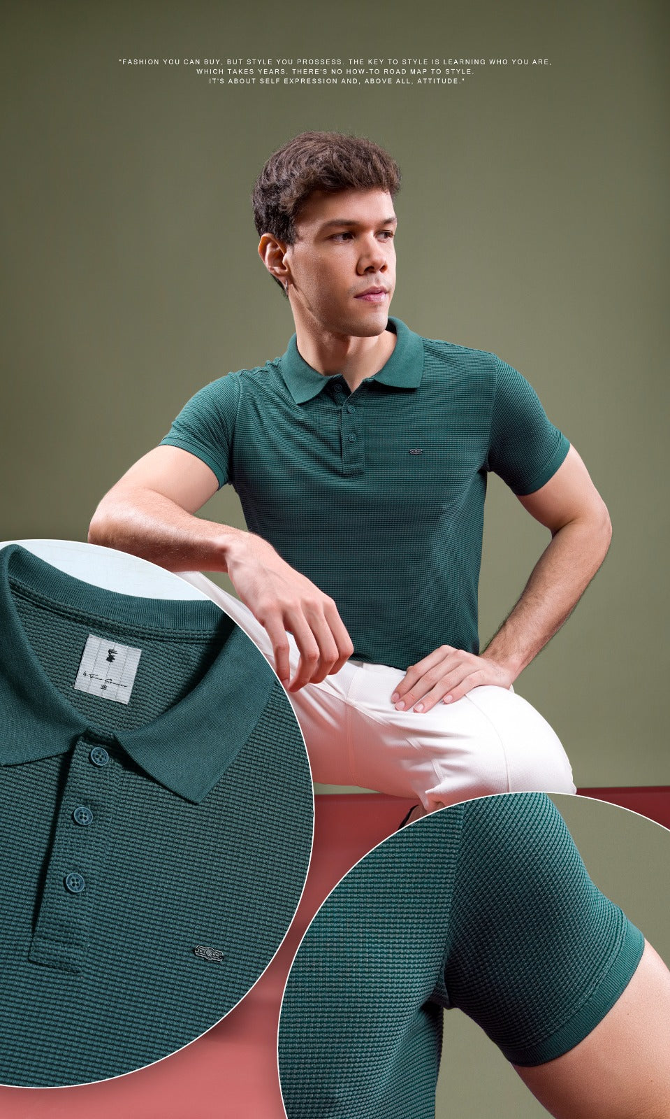 TEAL ZARA KNIT POLO