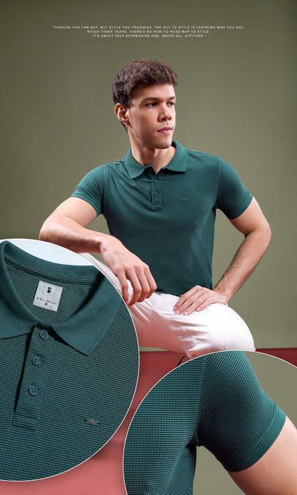 TEAL ZARA KNIT POLO