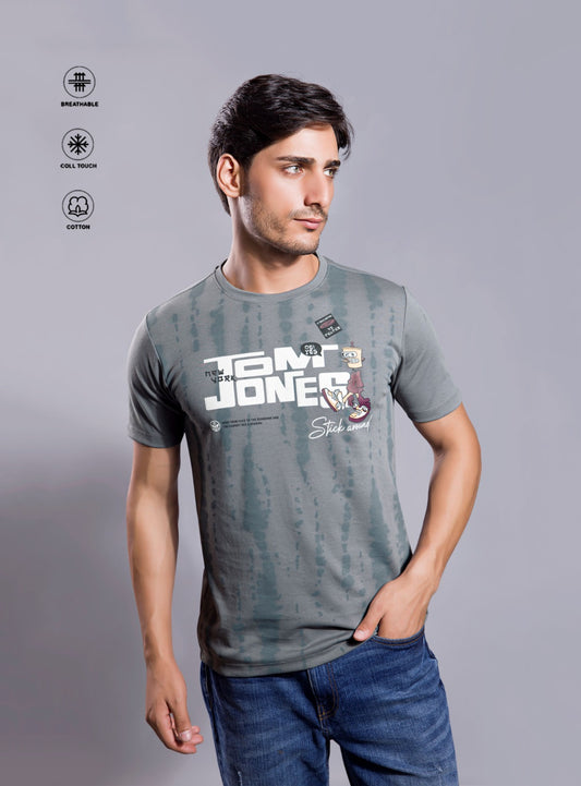 LT.GREY GRAPHIC PRINT WITH EXTRA EDGE 2.0