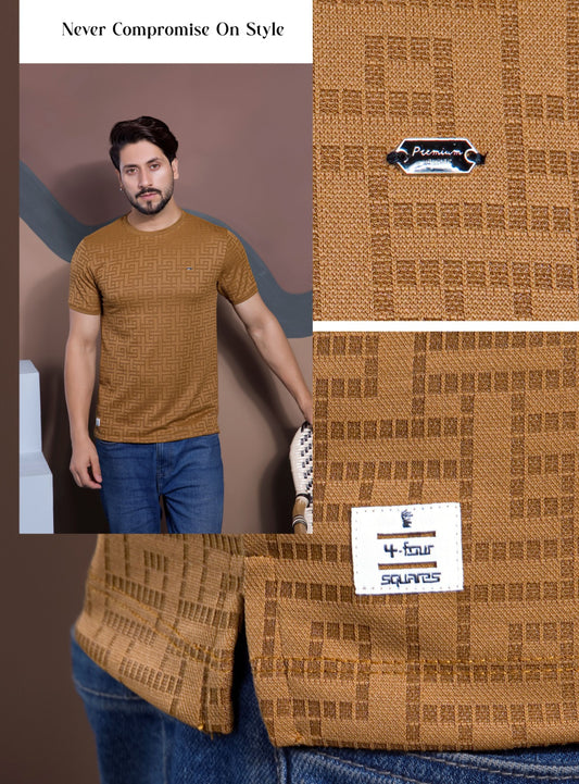 BROWN SAP MONO JACQUARD