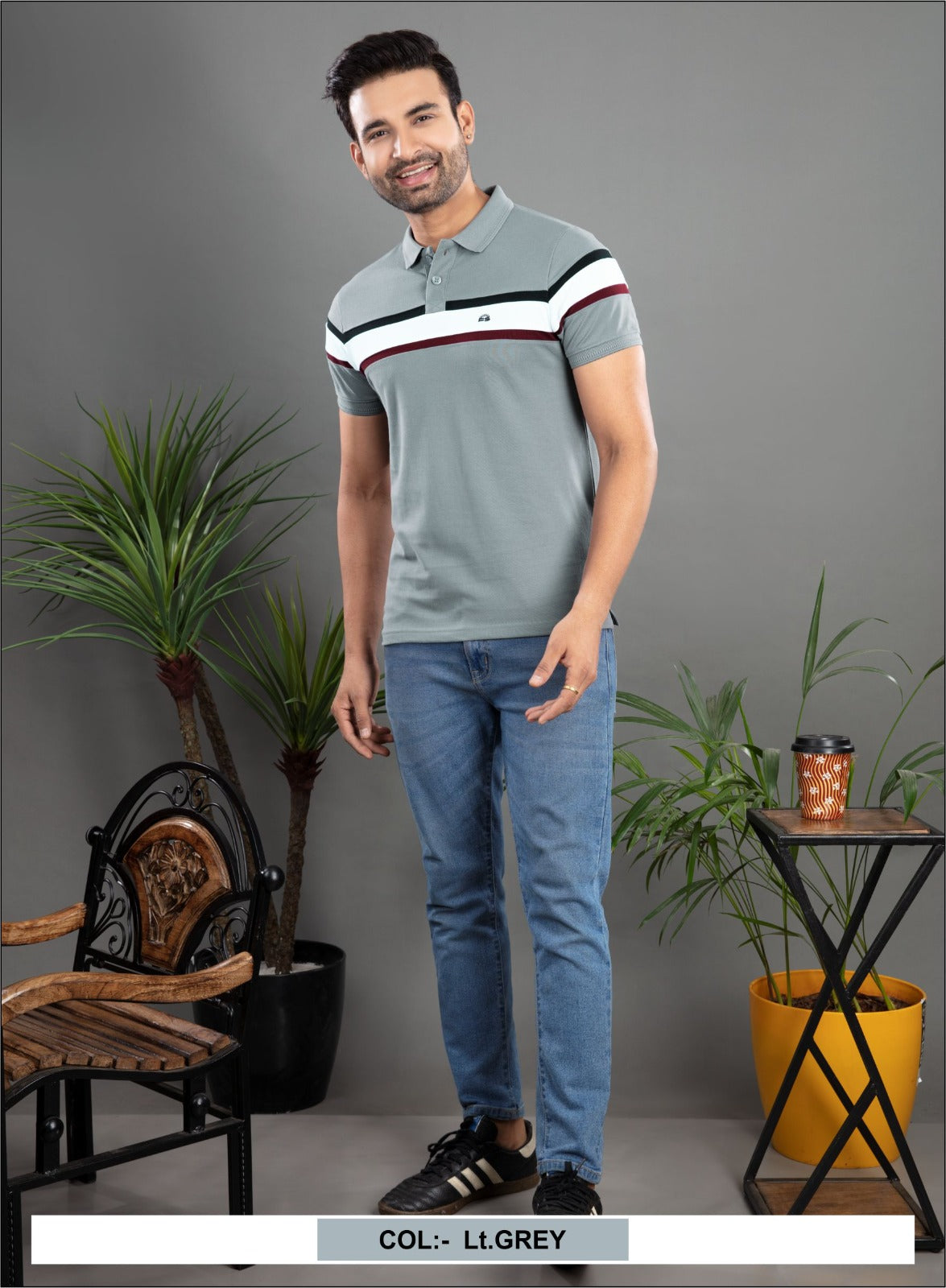 LT.GREY MATTY CUT AND SEW S.NO 74