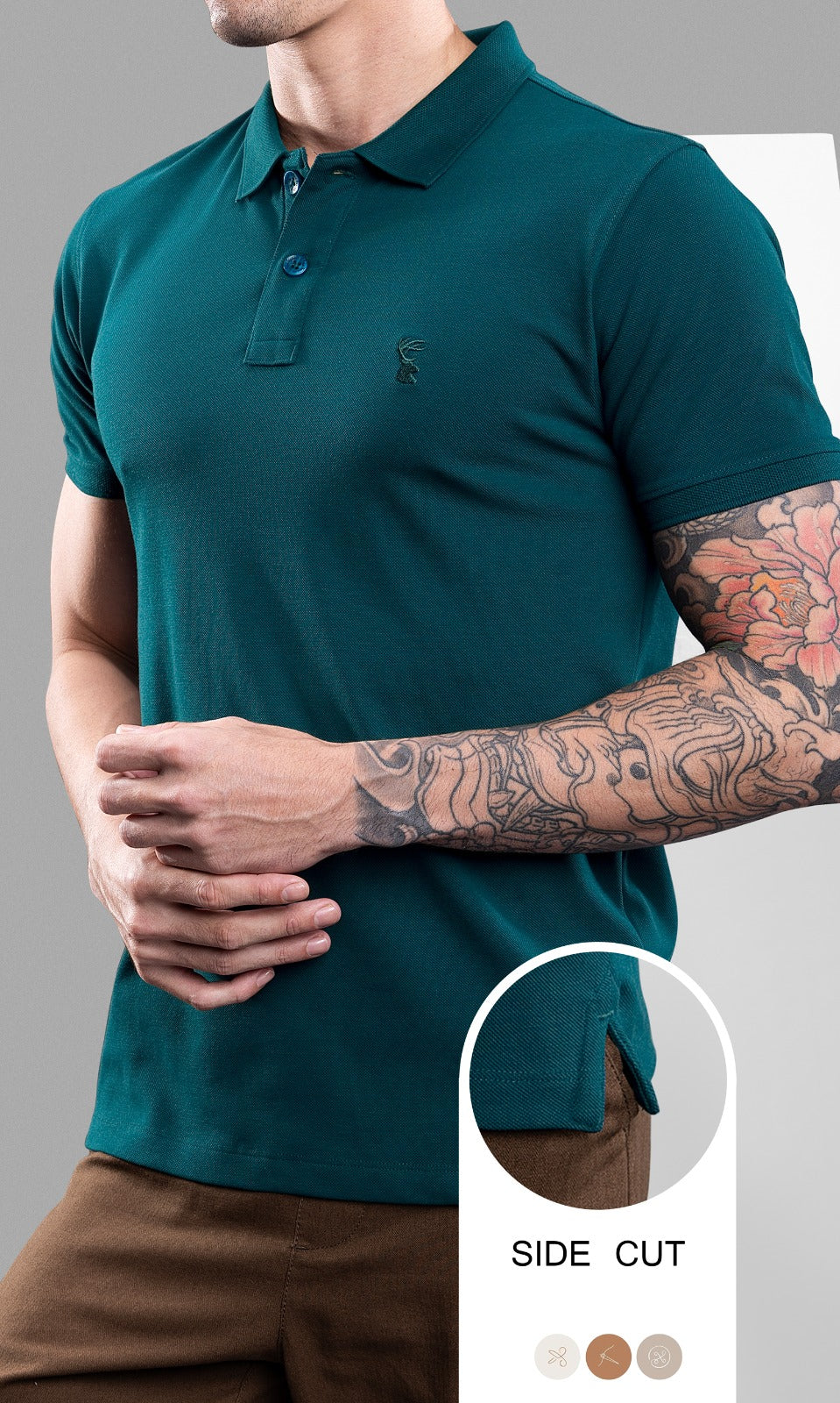 TEAL MATTY ETERNAL SERIES POLO
