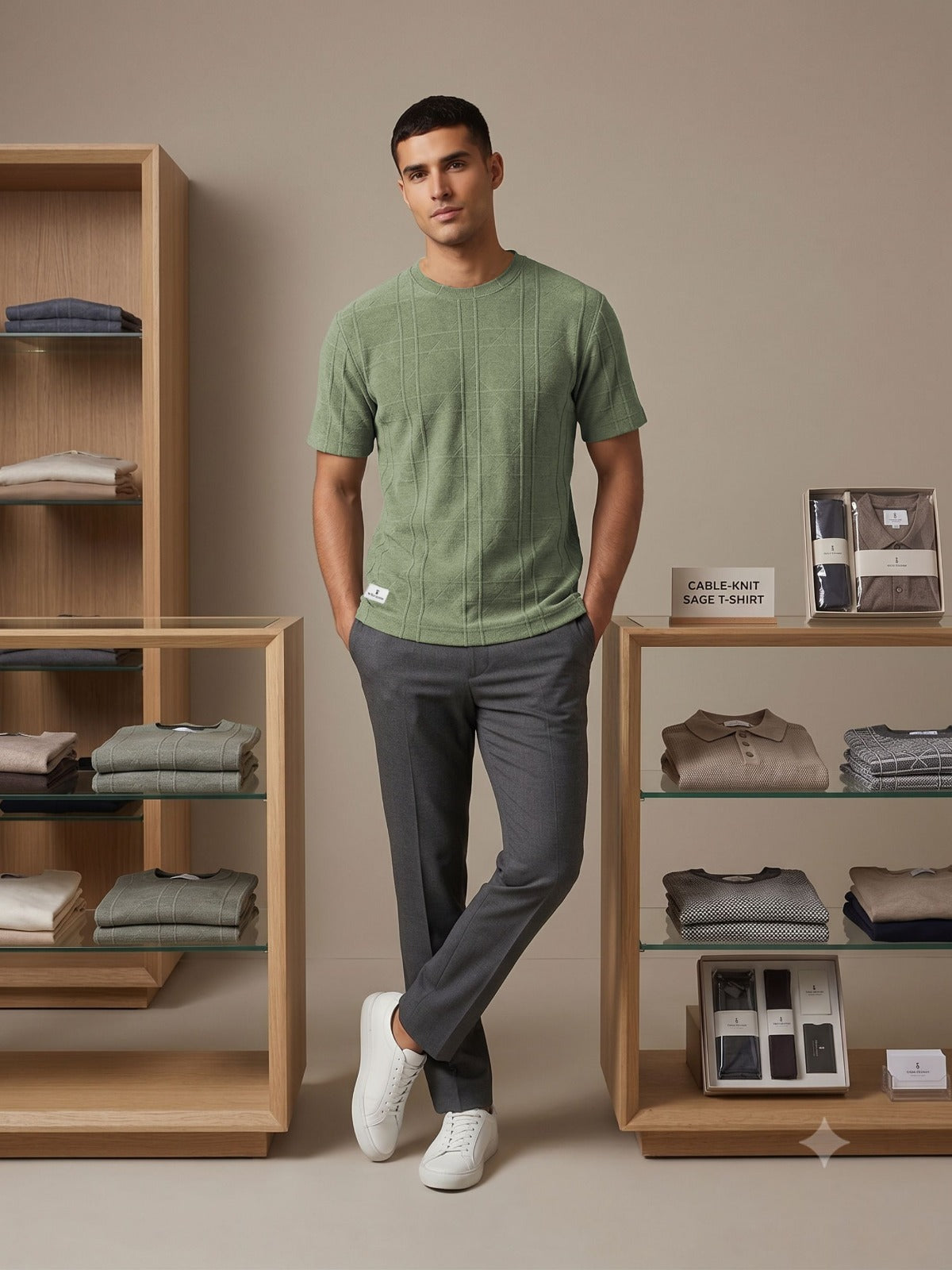 PISTA GREEN CHENILLE OVERSIZED TEES
