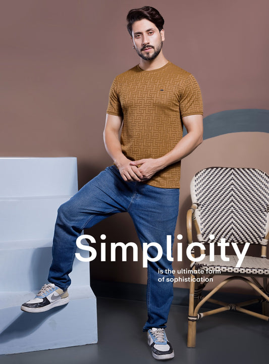 BROWN SAP MONO JACQUARD